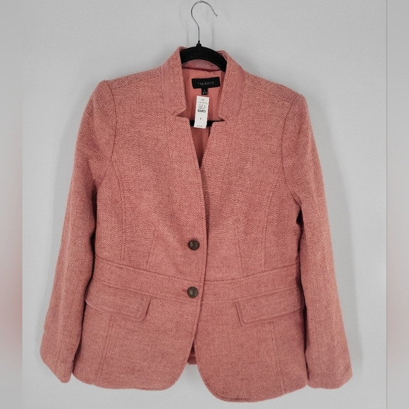 Talbots Aberdeen Pink Blazer Wool Blend Size 6 New - Picture 1 of 5
